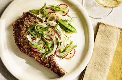 Molasses-Soy Glazed Salmon and Vegetables Recipe